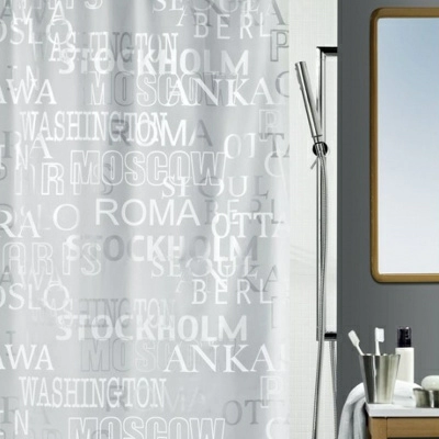 Полноразмерное изображение Штора для ванной комнаты Spirella Cities