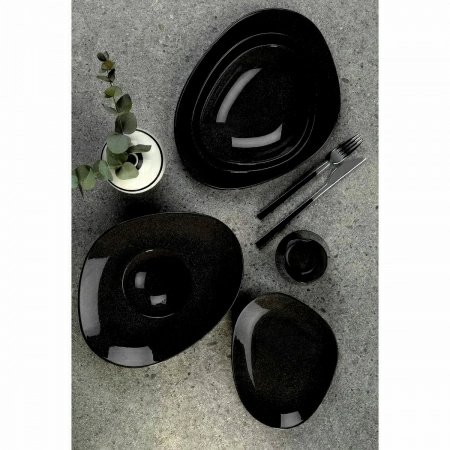 Тарелка глубокая Kutahya Galaxy 25см, черный фото 2